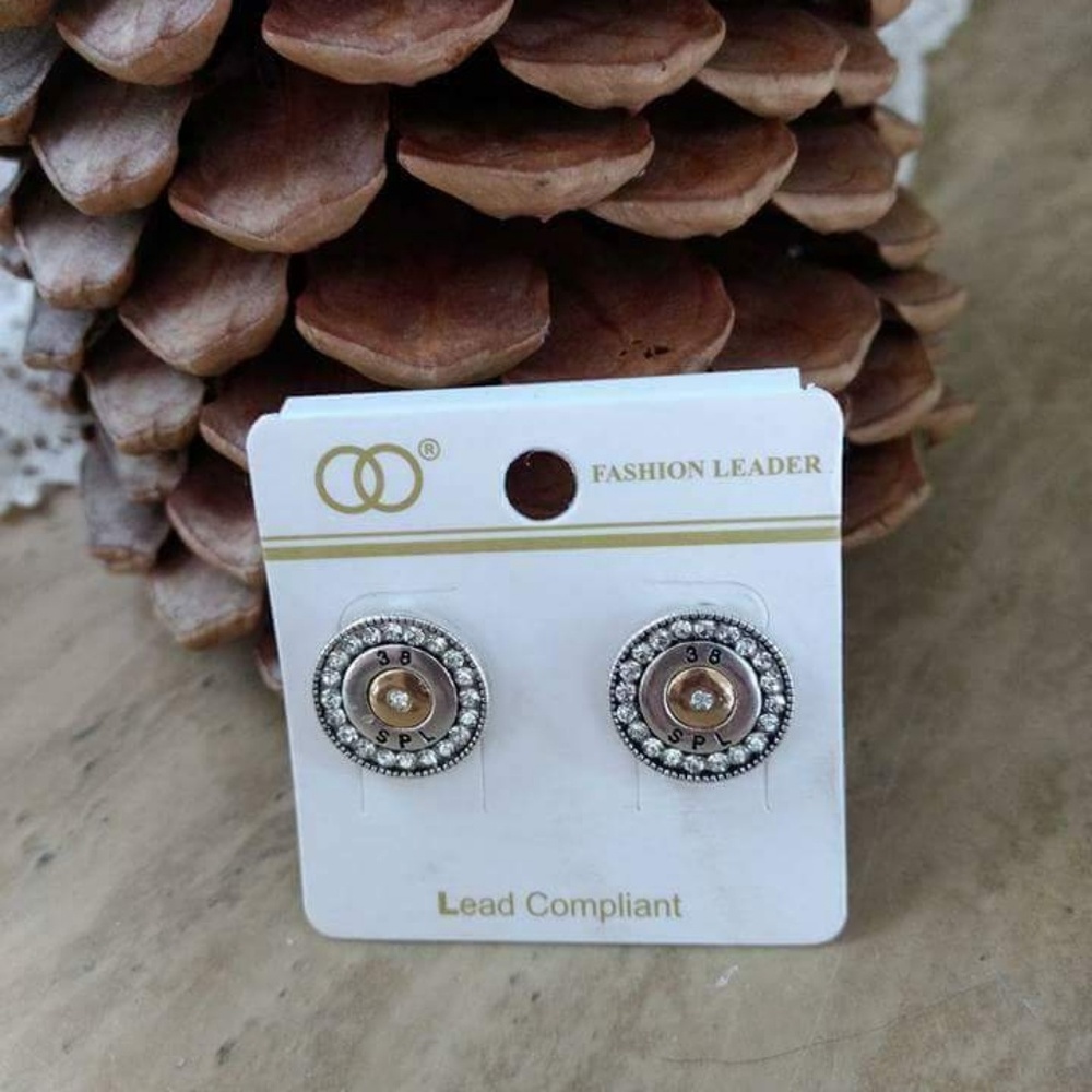 Diamond Bullet Shell Earrings